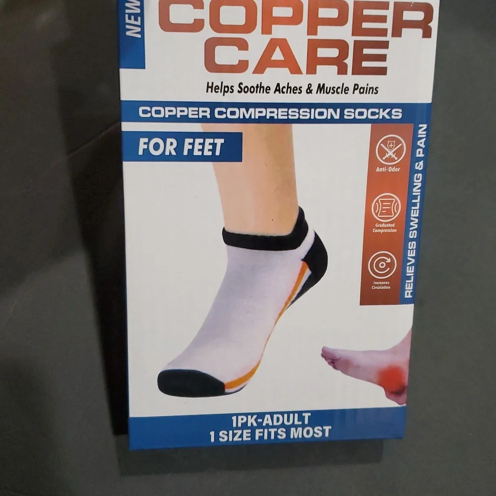 Copper‎ Care copper compression socks for feet for adults new